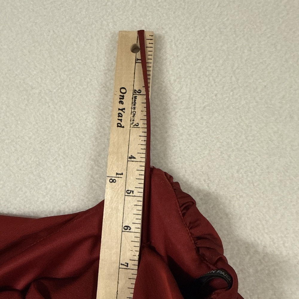 Vtg Y2K Red Slip Dress Ruched  Vamp‎ Romantic Goth 90s Whimsigoth SMALL Flaws - Picture 8 of 13